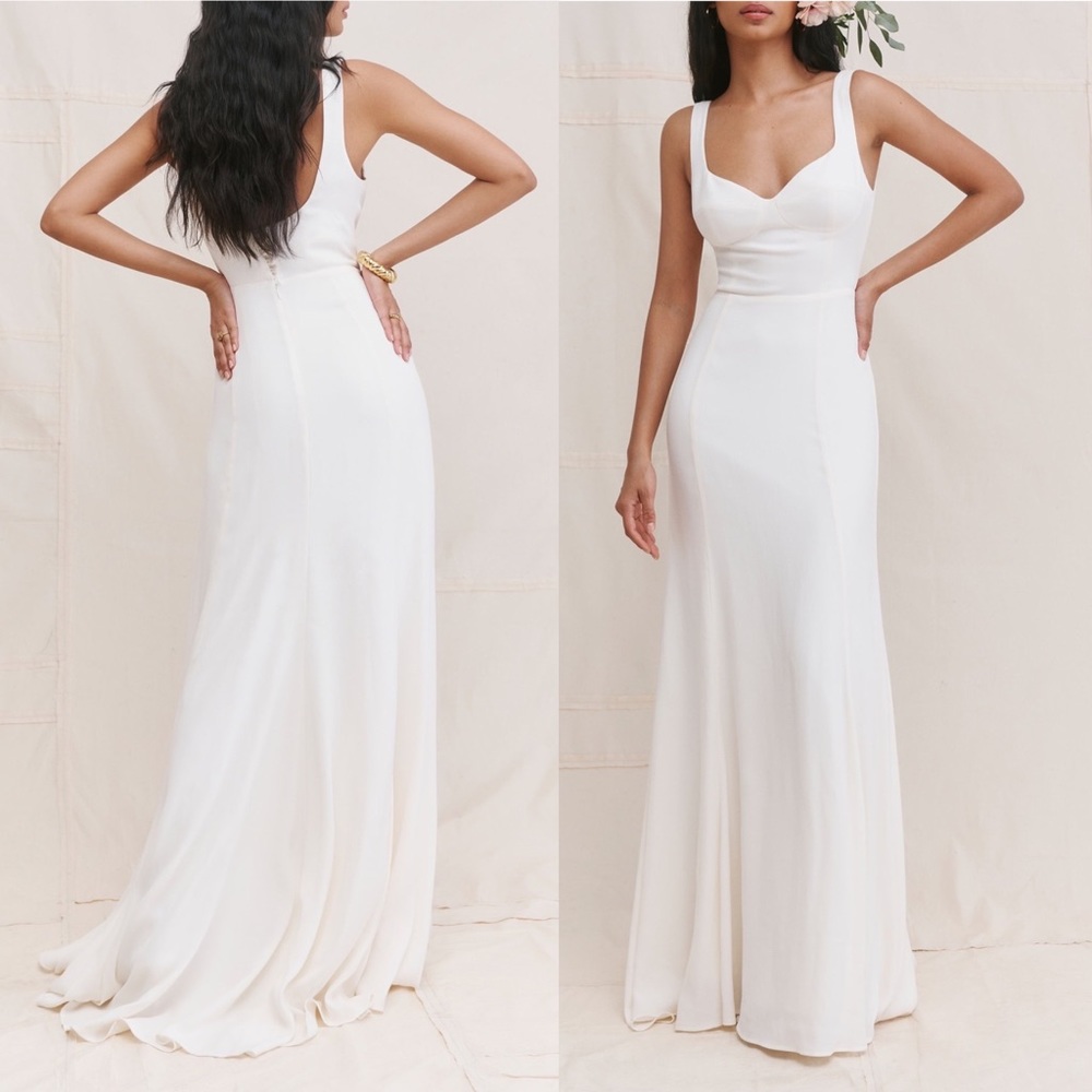 NWT Reformation Lecce Maxi Dress in Ivory